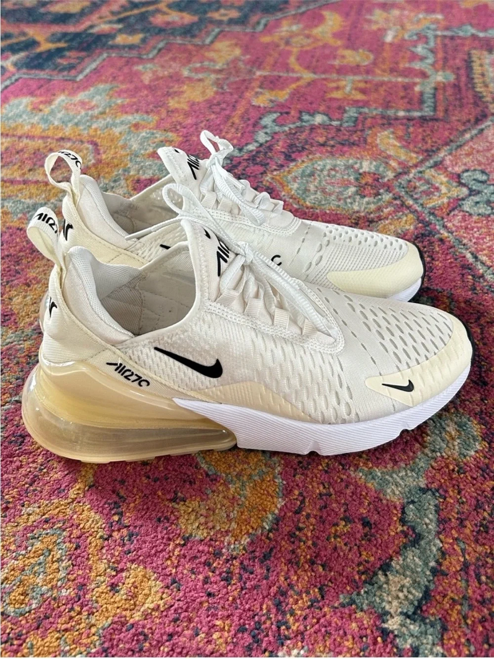 Nike | Women’s Air Max 270 Cream/Black ‘Sail/Coconut’ Sneakers Size 7